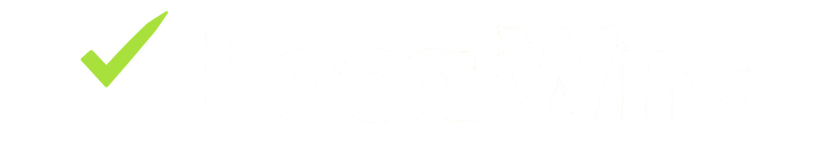 LocalWins logo, horizontal, for dark backgrounds
